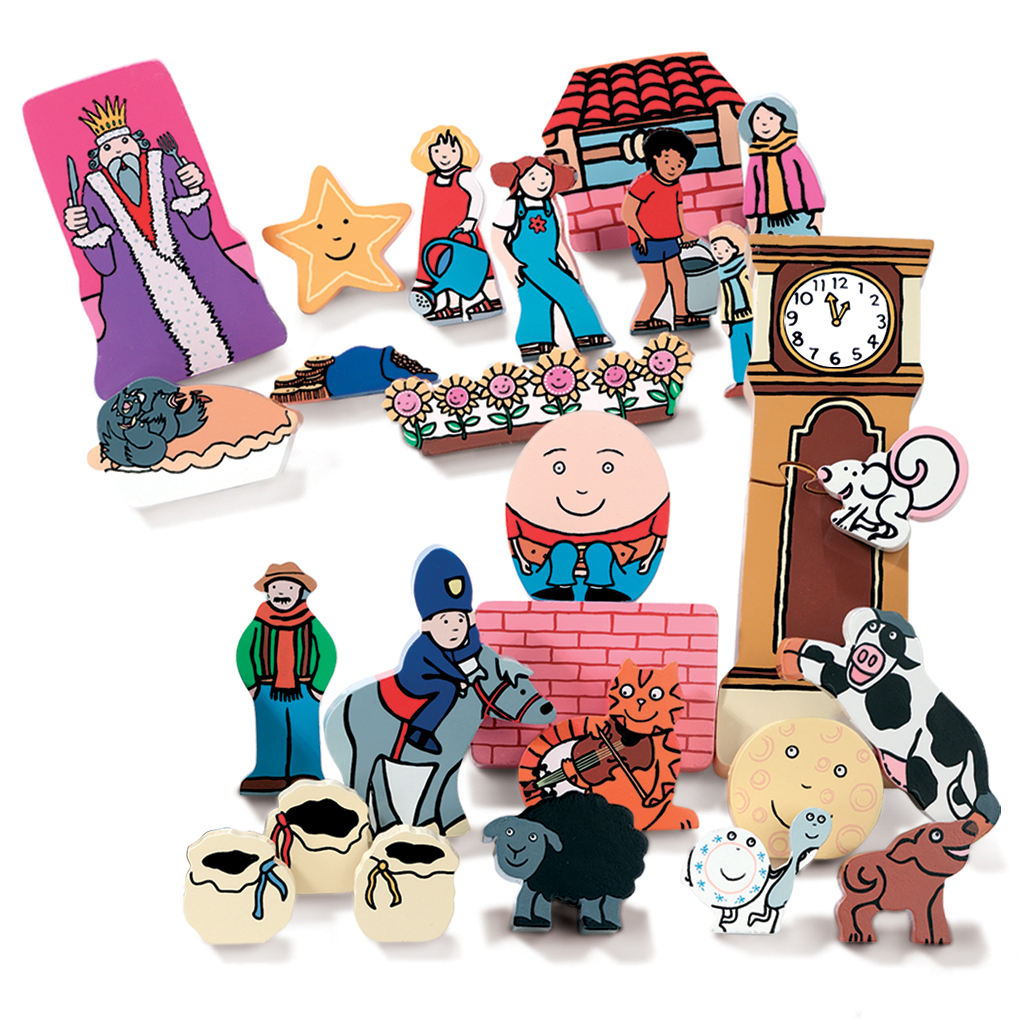 Nursery Rhymes Wooden Characters From Eight Rhymes Yellow Door