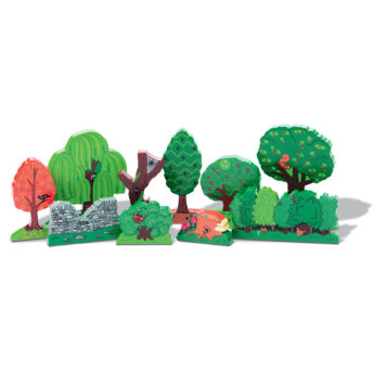 Ten different trees and hedges (38mm-130mm)