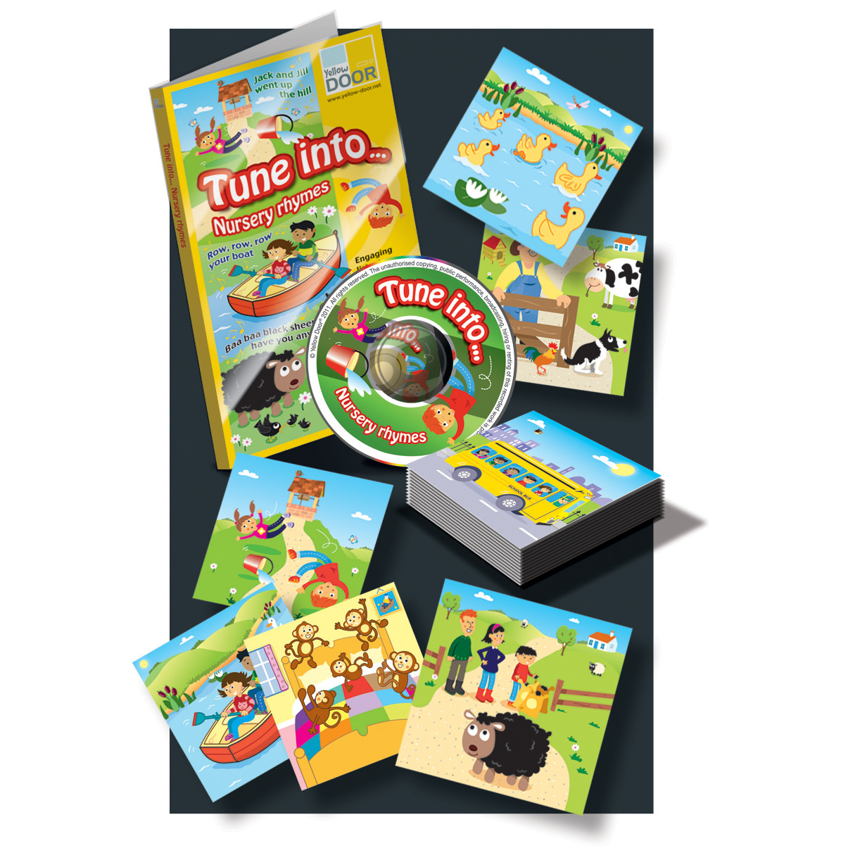 Tune Into Nursery Rhymes Listening Letter And Sound Nursery Rhymes Audio Cd And Ilrated Rhyme Cards