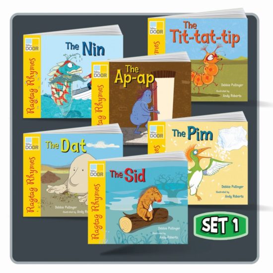 Ragtag Rhymes Set 1 includes single and six class pack of six picture books.