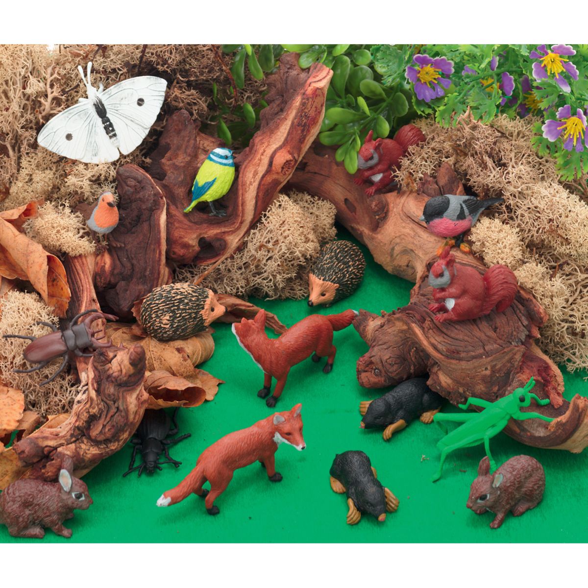 small plastic woodland animals