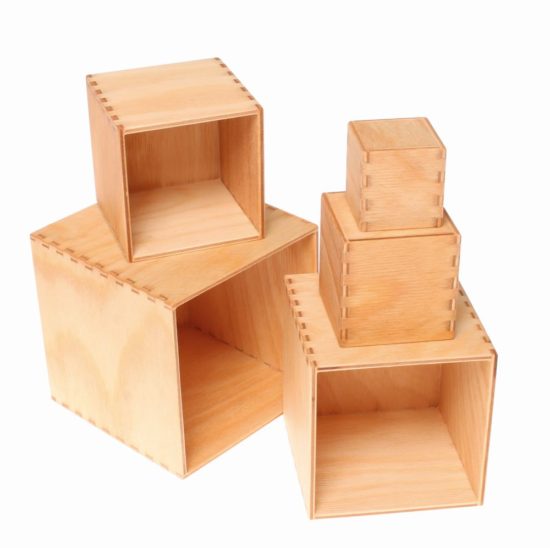 Wooden stacking boxes