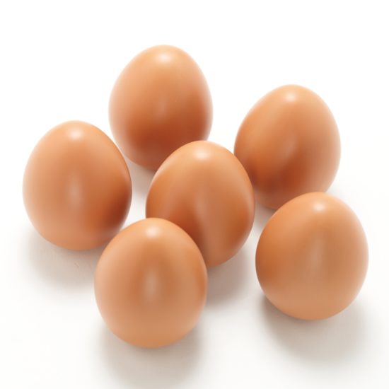 6 tactile eggs - durable for use outdoors, in mud kitchens and role-play areas