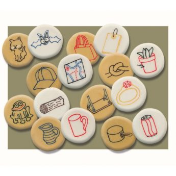 Explore sound and rhyme with this set of 16 appealling rhyming stones