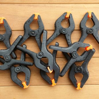 Set of 10 strong clamps ideal for den-building projects