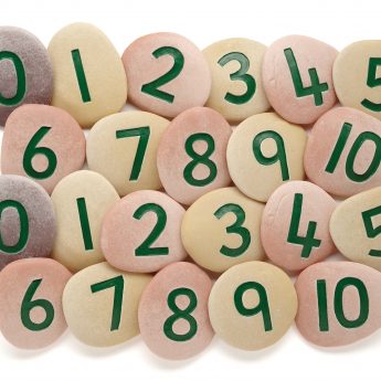Large pebbles with engraved numerals