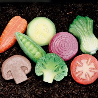 Set of 8 play stone vegetables