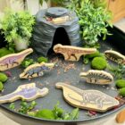 Dinosaur wooden characters