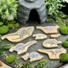 Dinosaur wooden characters