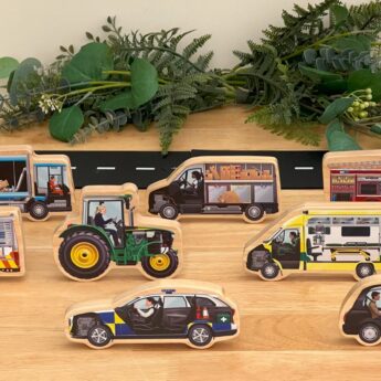 Look Inside – Community Vehicles Wooden Play Set - Image 10