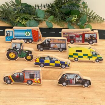 Look Inside – Community Vehicles Wooden Play Set - Image 9