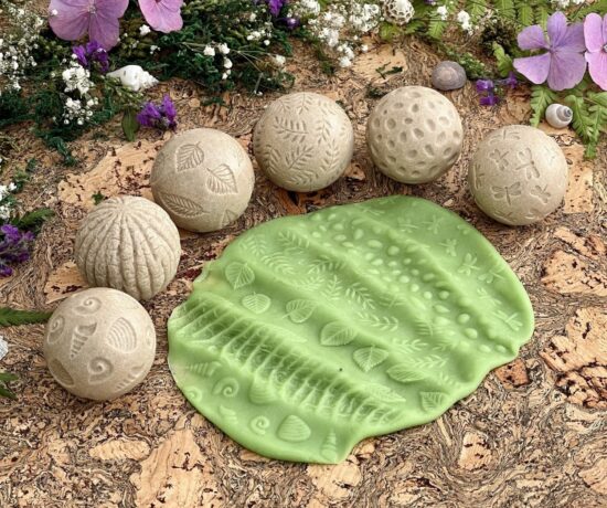 playdough stone roller spheres