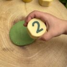 Number stamping stones