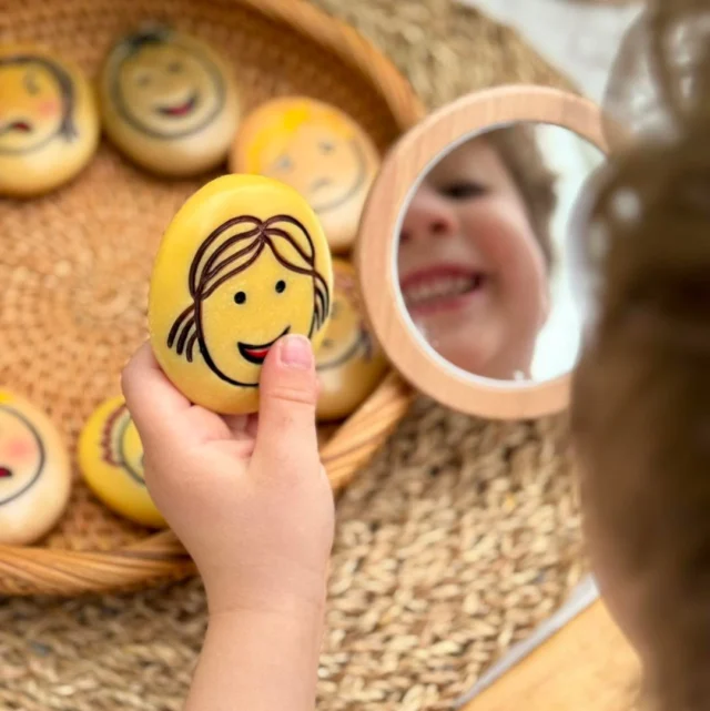 World Mental Health Awareness Week 🫶🏻

Helping children recognise facial expressions and understand emotions is a vital part of early development.

Using emotion stones and mirrors, children can explore different feelings - happy, sad, angry, surprised - and begin to connect those expressions to their own experiences. These playful tools support emotional literacy, communication, and empathy from the very start.

#mentalhealthawarenessweek  #childrenswellbeing  #emotionalwellbeing  #learningthroughplay  #eyfs  #feelings  #empathyineducation